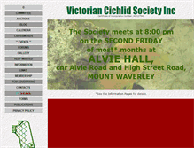 Tablet Screenshot of cichlids.org.au